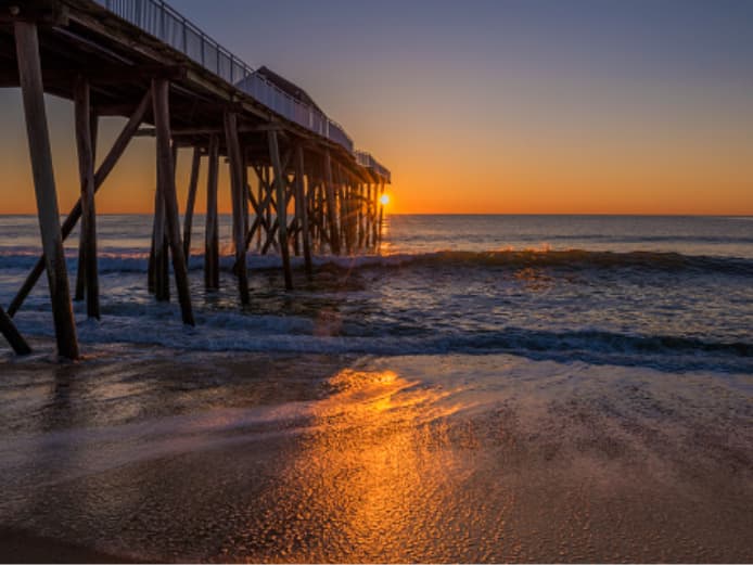 A boardwalk above the water